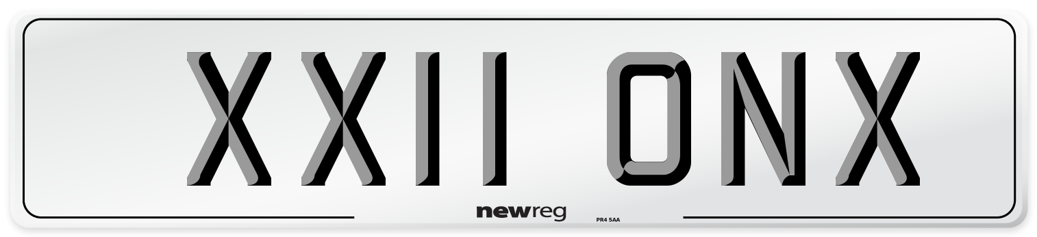 XX11 ONX Number Plate from New Reg